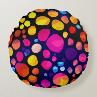 Colorful Abstract Round Cushion
