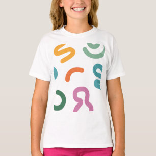 Colorful Abstract Shapes Pattern T-Shirt