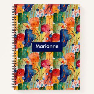 Colorful Abstract Splatter Paint Notebook
