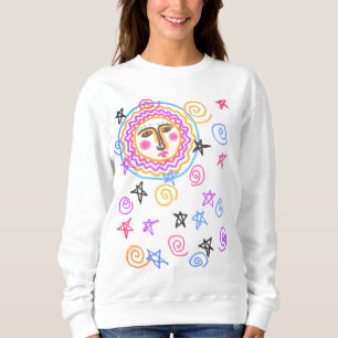 Colorful Abstract Sun Art to Wear Sweatshirt