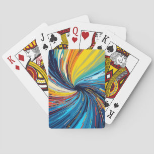 Colorful Abstract Swirl Playing Cards