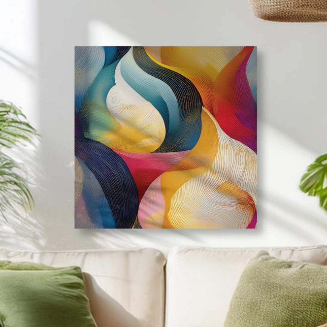 Colorful Abstract Swirl Ribbons Canvas Print (Creator Uploaded)