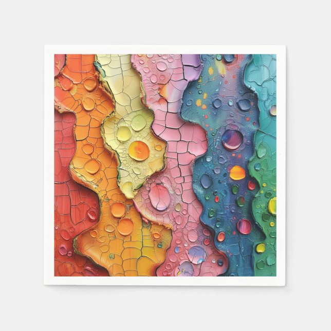 Colorful Abstract Texture Napkin (Front)