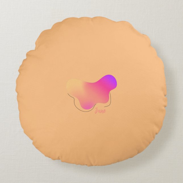 Colorful Abstract Throw Pillow (Front)