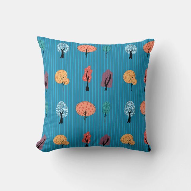 Colorful Abstract Tree Seamless Pattern   Cushion (Front)
