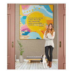 Colorful Abstract We Are The Clay Christian Faith Poster