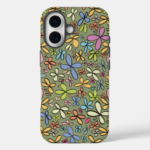 Colorful Abstract Wildflower Garden iPhone 16 Case