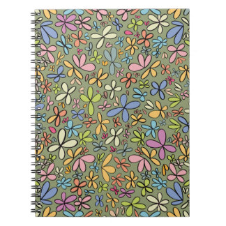 Colorful Abstract Wildflower Garden Notebook