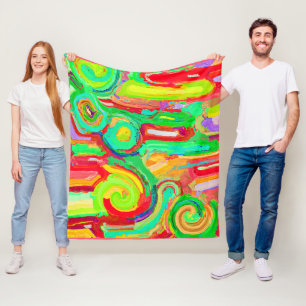 Colorful Abstraction Pattern Fleece Blanket