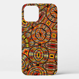 Colorful African fabric - Seamless pattern, illust iPhone 12 Case