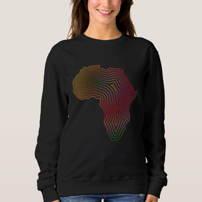 Colorful African Vibes Vibrant Multicolor Soundwav Sweatshirt (Front)