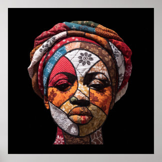 Colorful African Woman Poster