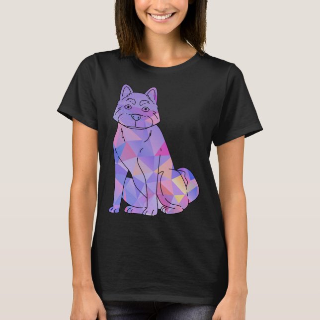 Colorful Akita T-Shirt (Front)