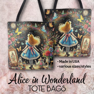 Colorful Alice In Wonderland Fantasy Art Tote Bag