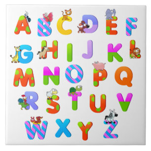 Colorful Alphabetical Letters Tile