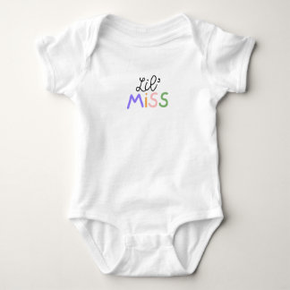 Colorful and fun lettering on this Lil' Miss. Baby Bodysuit