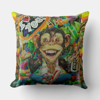 colorful and fun puffs pop art based. cushion