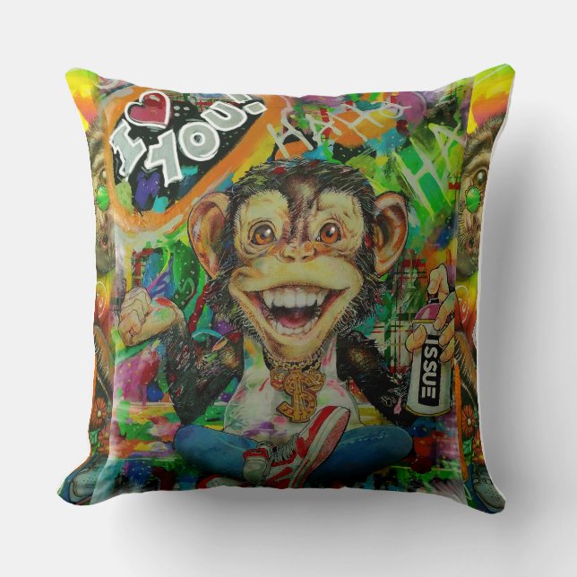 colorful and fun puffs pop art based. cushion (Front)
