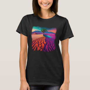 Colorful and Surreal Desert Landscape Artwork T-Shirt