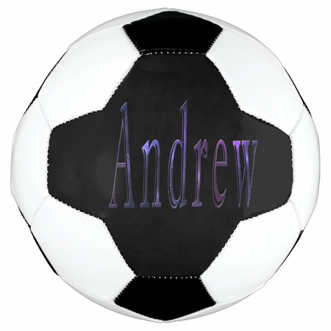 Colorful Andrew Name, Soccer Ball (Front)