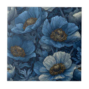 Colorful Anemones Tiles For Bathroom Floor