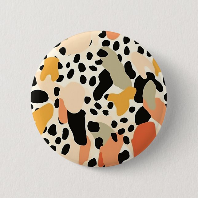 Colorful Animal Print 05 6 Cm Round Badge (Front)