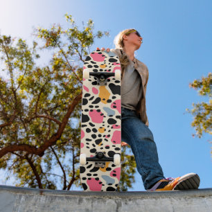 Colorful Animal Print 07 Skateboard