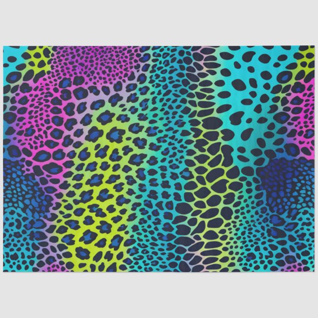 Colorful Animal Print Art Tissue Paper (Front)