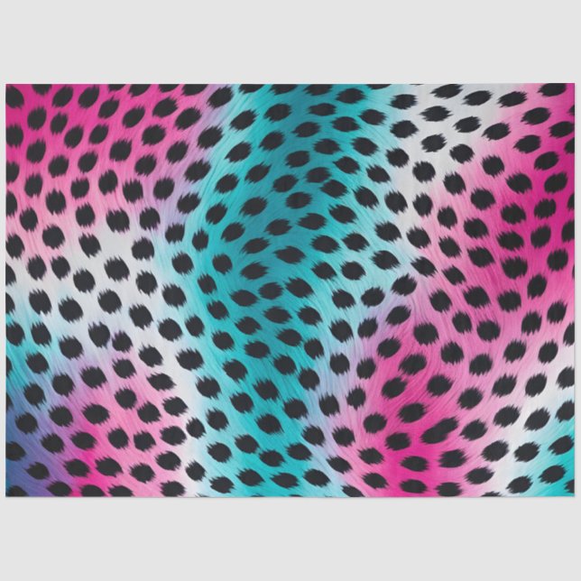Colorful Animal Print Art Tissue Paper (Front)