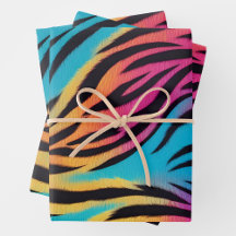 Colorful Animal Print Art Wrapping Paper Sheets