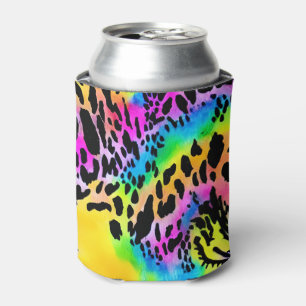 Colorful Animal Print Pattern Can Cooler