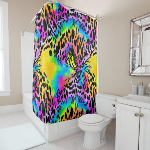 Colorful Animal Print Pattern Shower Curtain