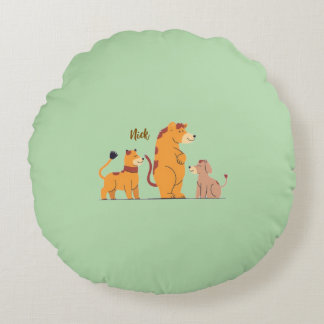 Colorful Animal Print Throw Pillow