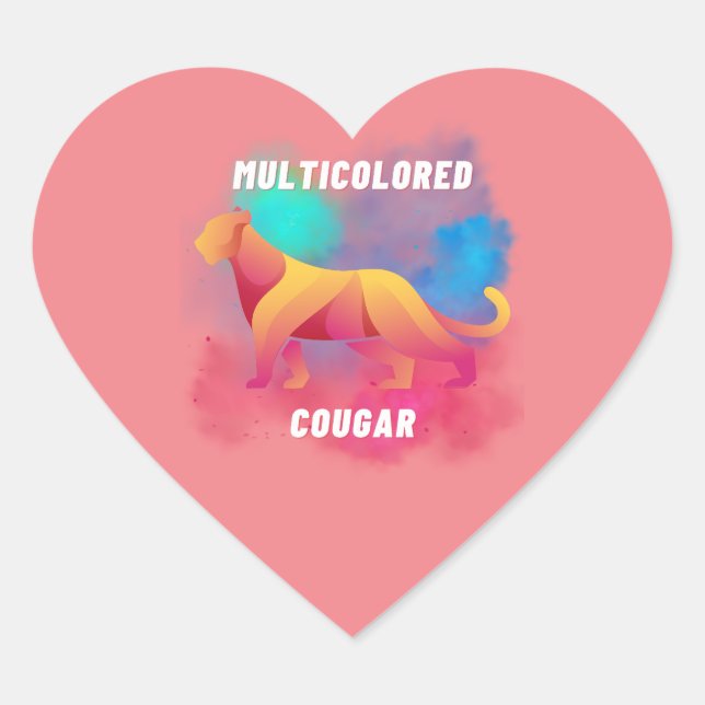 colorful animals Camiseta Heart Sticker (Front)