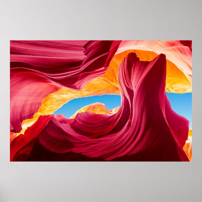 Colorful Antelope Canyonabstract,nature,background Poster (Front)