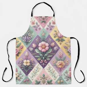 Colorful argyle pastel Easter/Spring Apron