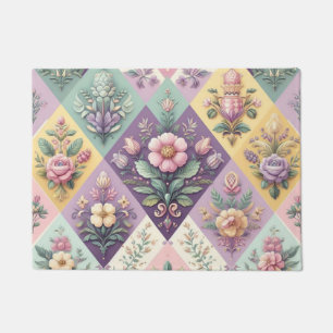 Colorful argyle pastel Easter/Spring Doormat
