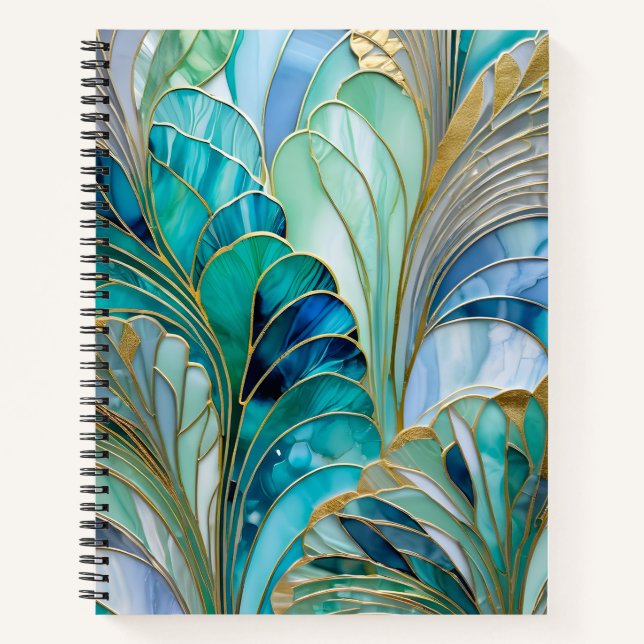 Colorful Art Deco Spiral Notebook (Front)