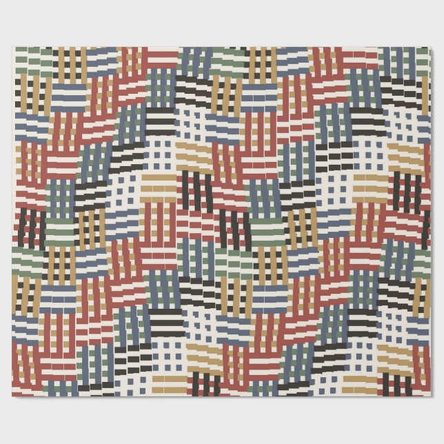 Colorful Art Nouveau Pattern  Wrapping Paper (Flat)