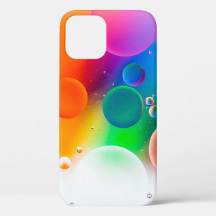 Colorful artistic image of oil drop on water, mode iPhone 12 case