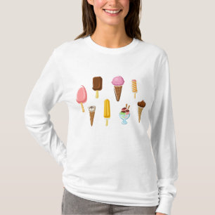 Colorful Assorted Ice Cream and Popsicle T-Shirt