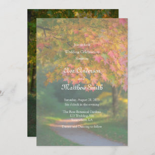 Colorful Autumn Day Wedding Celebration Invitation