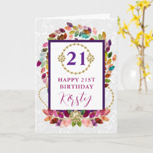 Colorful Autumn Fall Leaves Birthday Card