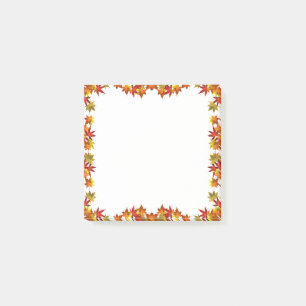 Colorful Autumn Forest Maple Leaves  Post-it Notes