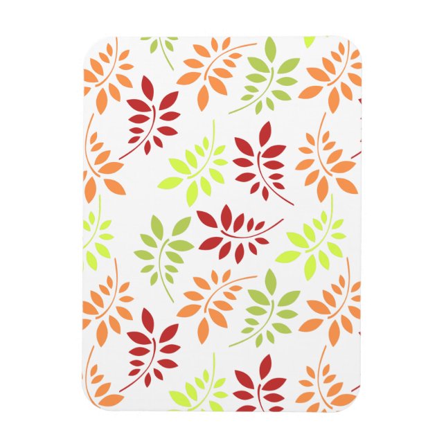 Colorful Autumn Leaves in Warm Tones Magnet (Vertical)