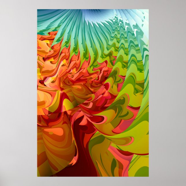 Colorful Autumn Tree Poster (Front)