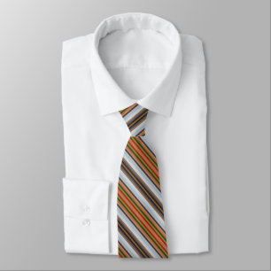 Colorful Autumn Winter Colored Diagonal Stripes Tie
