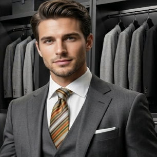Colorful Autumn Winter Colored Diagonal Stripes Tie
