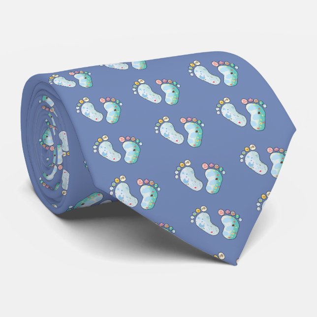 colorful baby feet tie (Rolled)