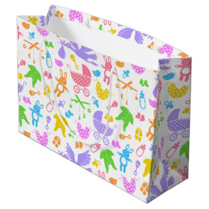 Colorful Baby  Large Gift Bag